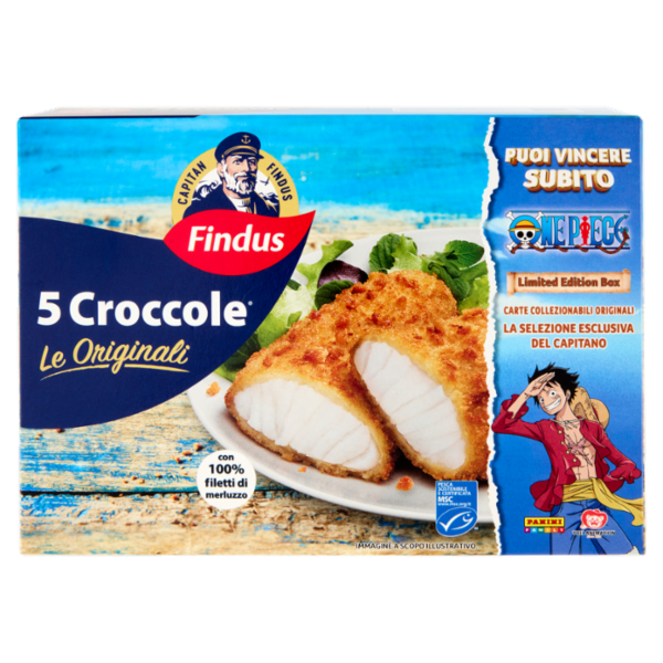 Capitan Findus 5 Croccole con 100% Filetti di Merluzzo - Le originali 540 g