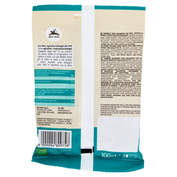 alce nero Caramelle Balsamiche 100 g