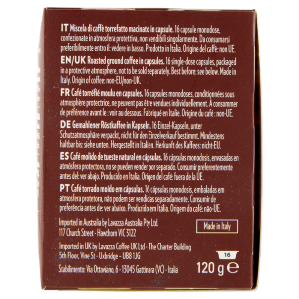 Lavazza A Modo Mio Suerte nero 16 Capsule 120 g