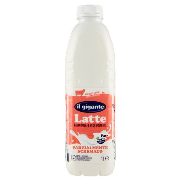 IL GIGANTE Latte Pastorizzato Microfiltrato Parzialmente Scremato 1 L