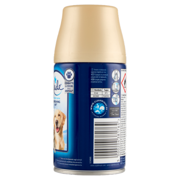 Glade® Automatic Spray Ricarica, Profumatore casa Refreshing Air™, Contro odori degli animali, 269ml