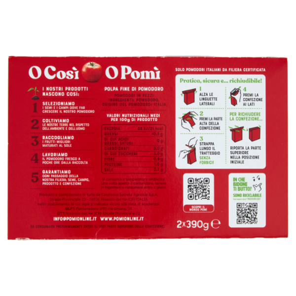 Pomì Polpa Fine di Pomodoro 2 x 390 g