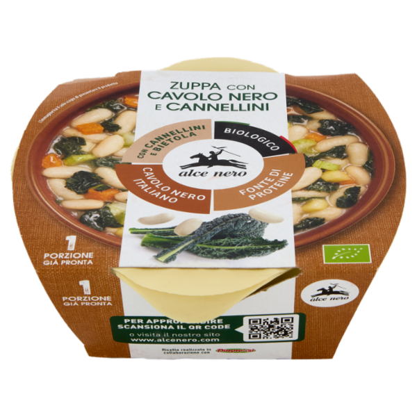 alce nero Zuppa con Cavolo Nero e Cannellini 350 g