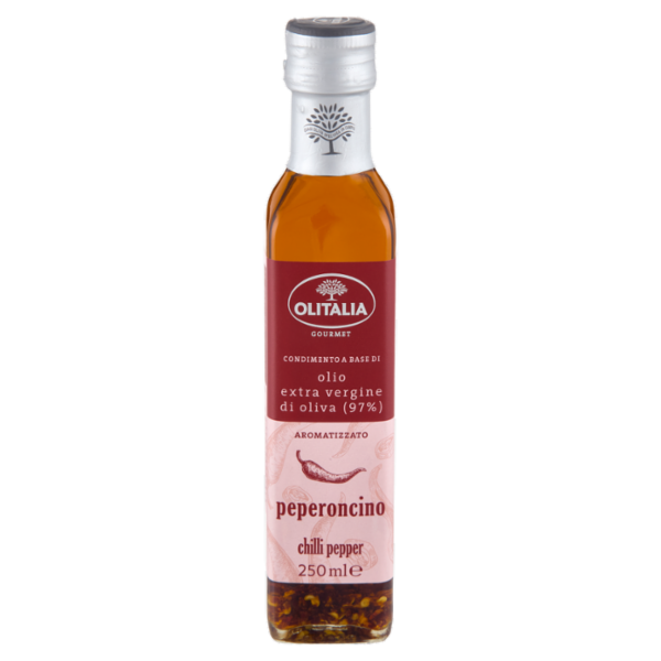 Olitalia Gourmet Condimento a Base di olio extra vergine di oliva (97%) peperoncino 250 ml