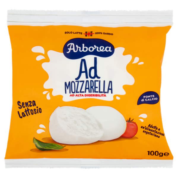 Arborea Ad Mozzarella ad Alta Digeribilità Senza Lattosio 100 g