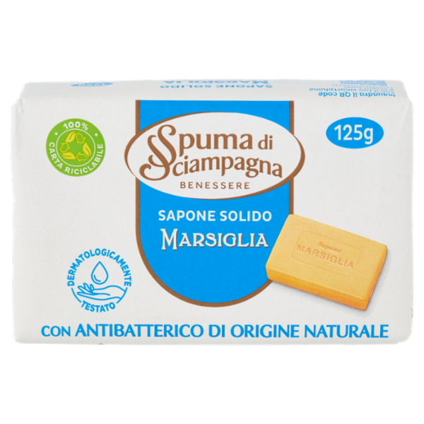 Spuma di Sciampagna Benessere Sapone Solido Marsiglia 125 g