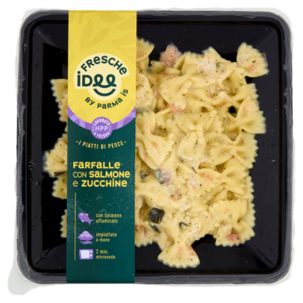 Fresche idee I Piatti di Pesce Farfalle con Salmone e Zucchine 250 g