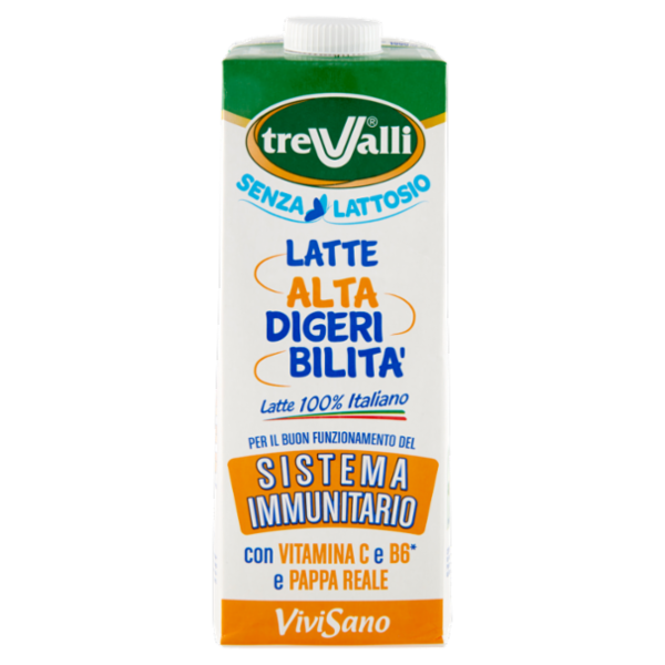 treValli Senza Lattosio Latte Alta Digeribilità Vivi Sano 1000 ml