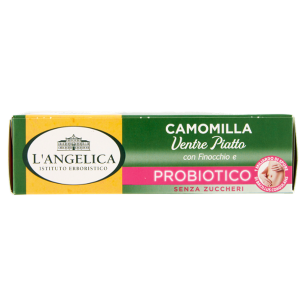 L'Angelica Camomilla Ventre Piatto con Finocchio e Probiotico Senza Zuccheri 14 Bustine 56 g