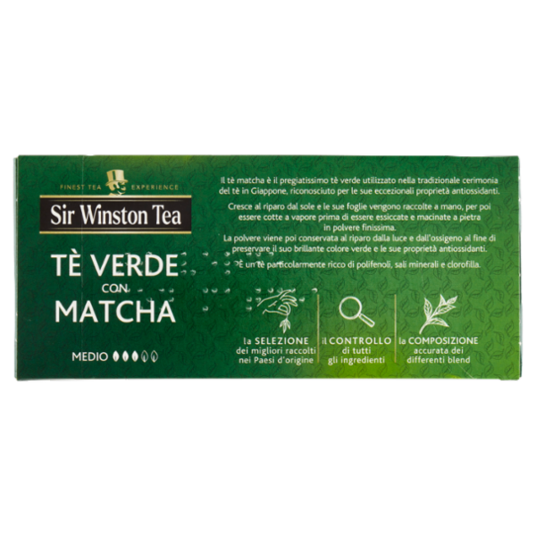 Sir Winston Tea Tè Verde con Matcha 20 x 1,75 g