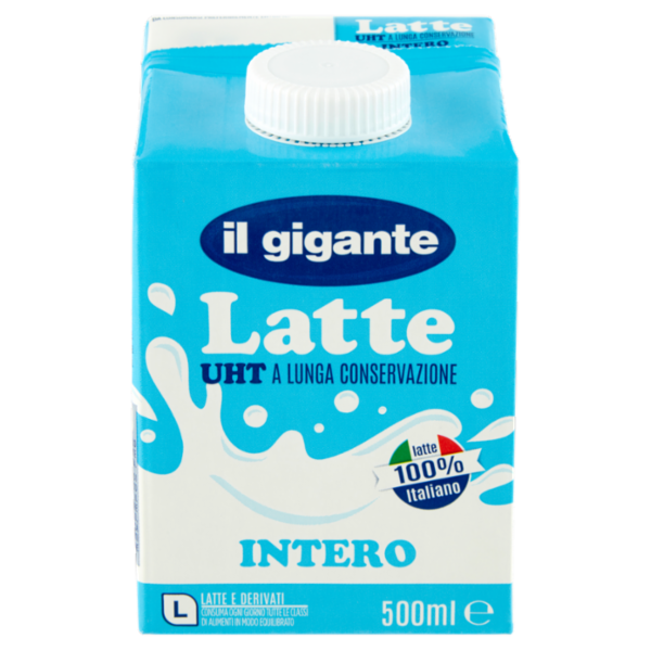 IL GIGANTE Latte UHT a Lunga Conservazione Intero 500 ml