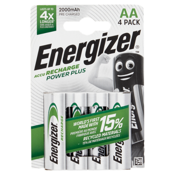 Energizer Accu Recharge Power Plus AA 4 pz