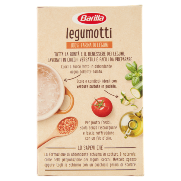 Barilla Legumotti Lenticchie Rosse e Ceci in Chicchi 100% Farina di Legumi 300g