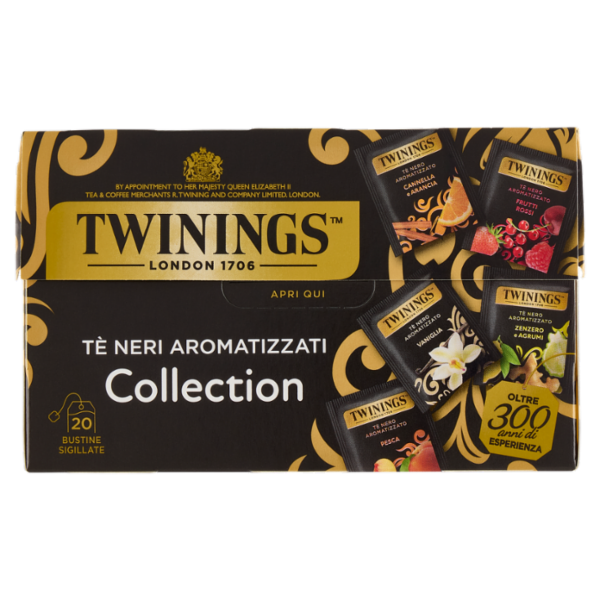 Twinings Tè Neri Aromatizzati Collection Confezione con 5 diversi tè neri 20 filtri The 40 g