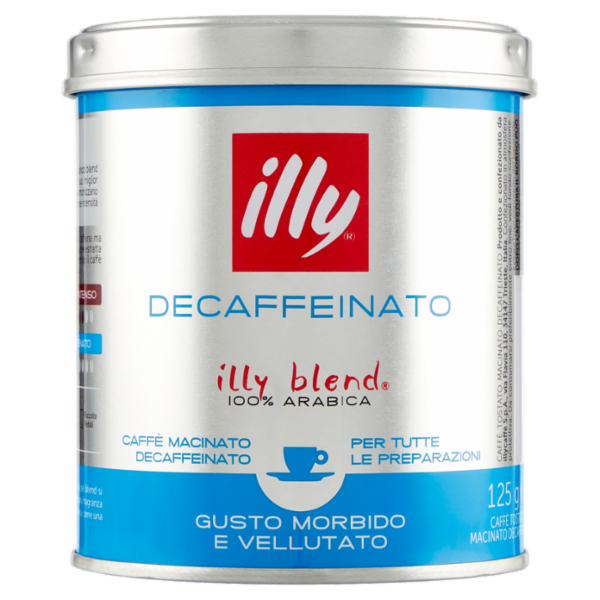 illy Decaffeinato Caffè Macinato Decaffeinato per Tutte le Preparazioni 125 g