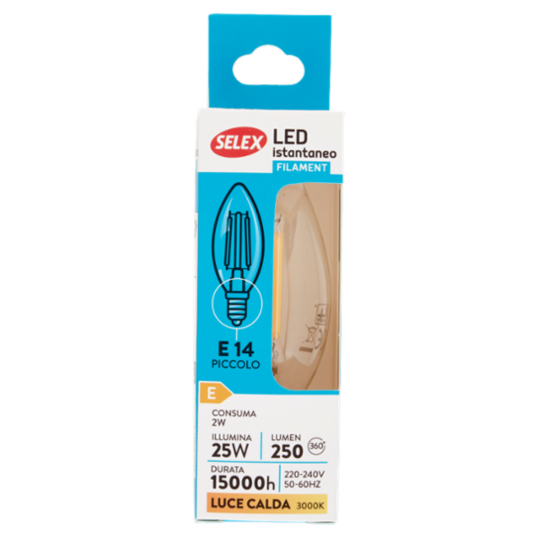 Selex Lampadina Led SMD Mini Oliva E14 2W