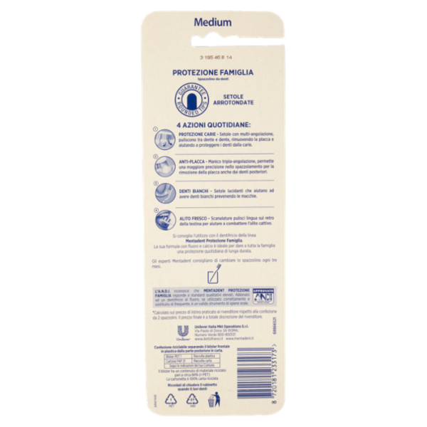 Mentadent Protezione Famiglia Medium 2 + 2 pz