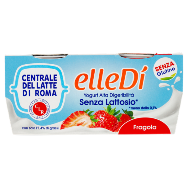 Centrale del Latte di Roma elleDì Yogurt Alta Digeribilità Senza Lattosio* Fragola 2 x 125 g
