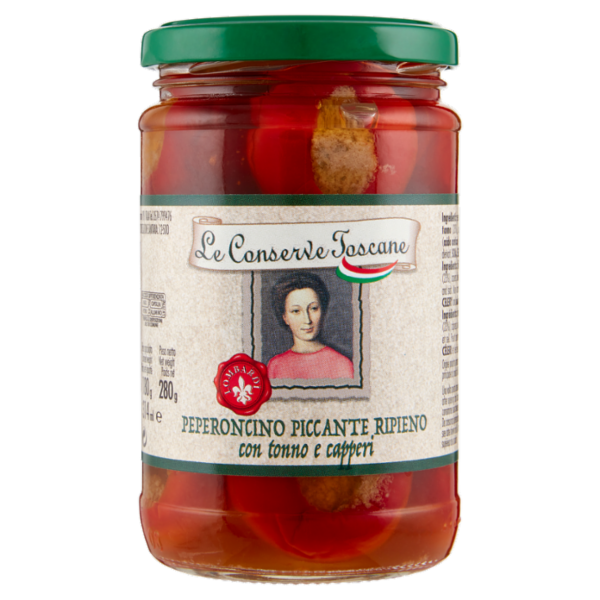 Le Conserve Toscane Peperoncino Piccante Ripieno con tonno e capperi 280 g