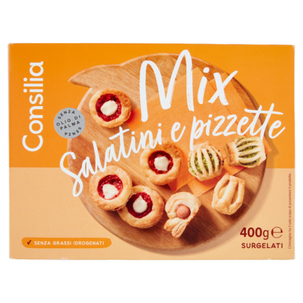 Consilia Mix di Salatini e Pizzette di Pasta Sfoglia Surgelati 400 g