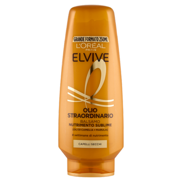 Elvive Olio Straordinario Balsamo Nutrimento Sublime, per Capelli Secchi, 250 ml