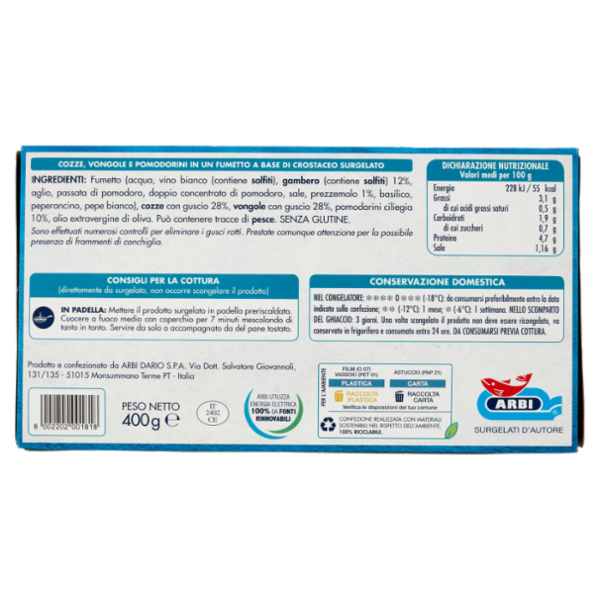 Arbi Sauté di Mare 400 g