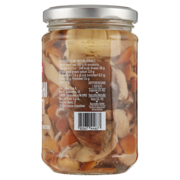 Selex Funghi Misti in Olio di Semi di Girasole 280 g
