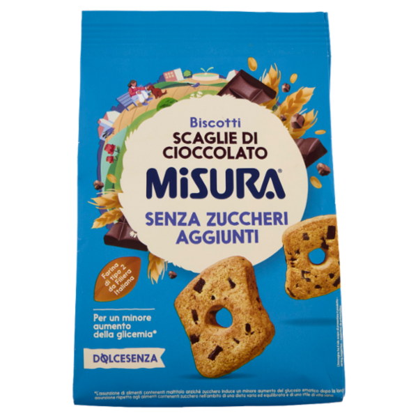 Misura Dolcesenza Biscotti Scaglie di Cioccolato 290 g