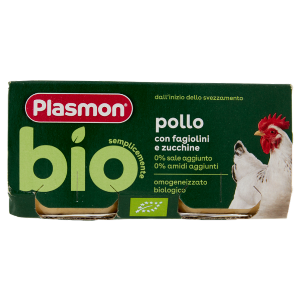 Plasmon semplicemente bio pollo con fagiolini e zucchine 2 x 80 g