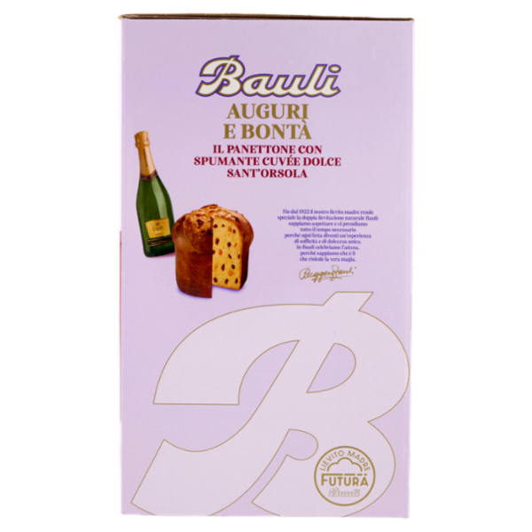Bauli Auguri e Bontà Panettone Bauli 700 g + Spumante Cuvée dolce Sant'Orsola 75 cl