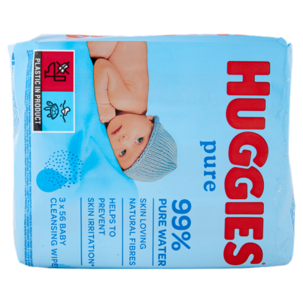 Huggies pure Baby Cleansing Wipes 3 x 56 pz