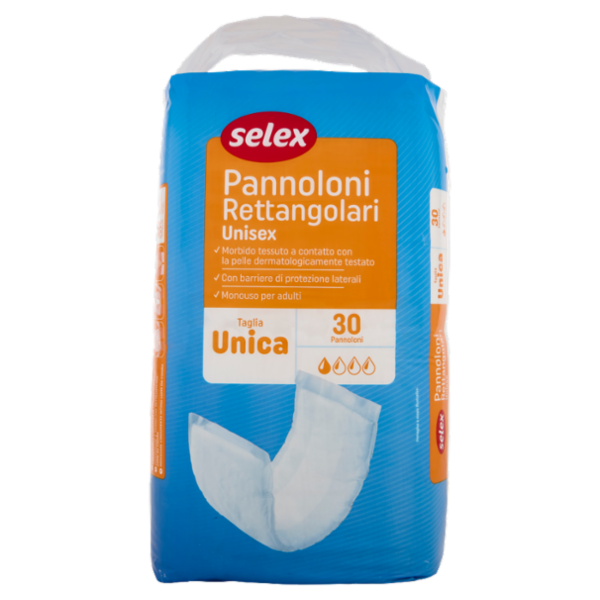 Selex Pannoloni Rettangolari Unisex con Barriere Taglia Unica 30 pezzi