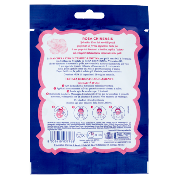 Acqua alle Rose Maschera in Tessuto Lenitiva 1 pz