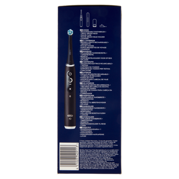 Oral-B iO-6N Spazzolino Elettrico Denti Ricaricabile Nero Lava con Custodia da Viaggio
