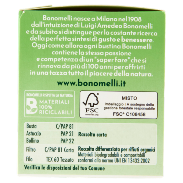 Bonomelli Detox Tisana per Infusione 16 Filtri 32 g