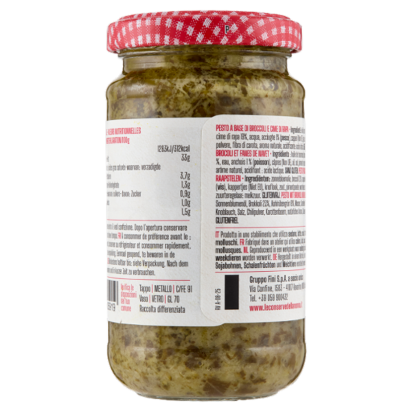 Le Conserve della nonna Pesto Broccoli e Cime di Rapa 190 g
