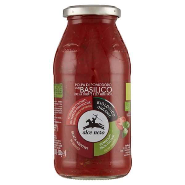 alce nero Polpa di Pomodoro con Basilico 500 g
