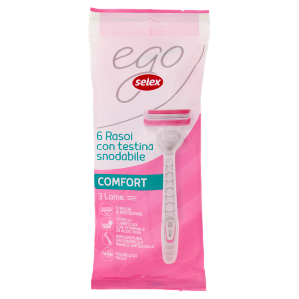 Selex Ego Rasoio 3 Lame Usa e Getta Donna 6 pezzi