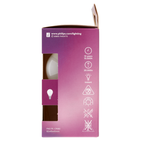 Philips Led sfera vetro 40W E14 2700K