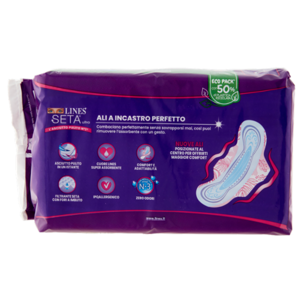Lines Seta Ultra Trio Cp Lungo con Ali 33+1 pezzi