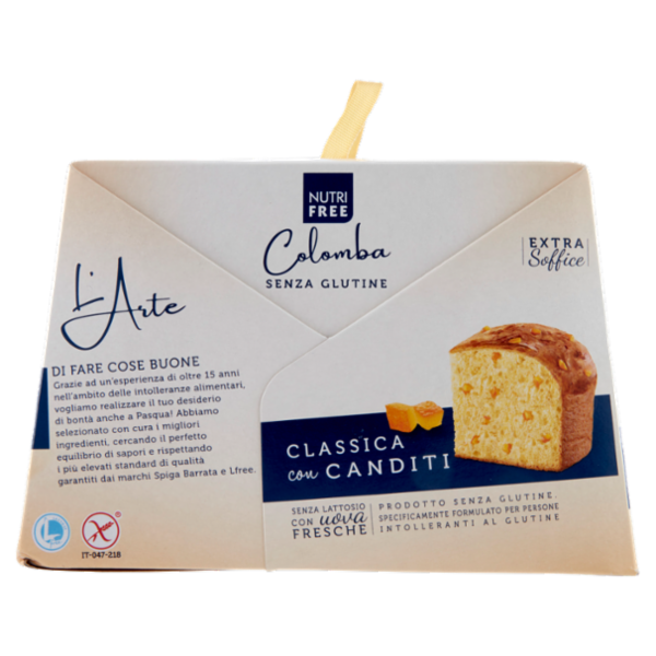 Nutrifree Colomba Senza glutine Classica con Canditi 550 g