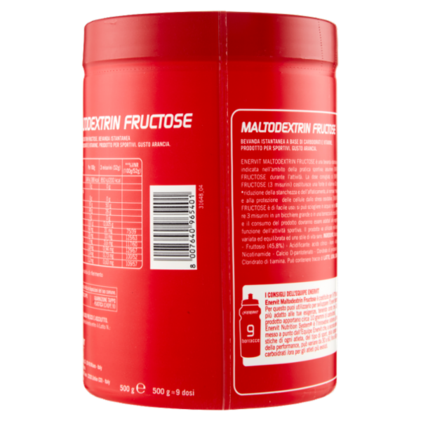 Enervit Maltodextrin Fructose Orange Flavour 500 g