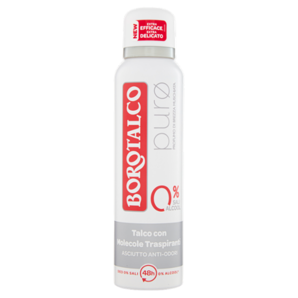 Borotalco purø Profumo di Brezza Muschiata Deo 0% Sali 150 ml