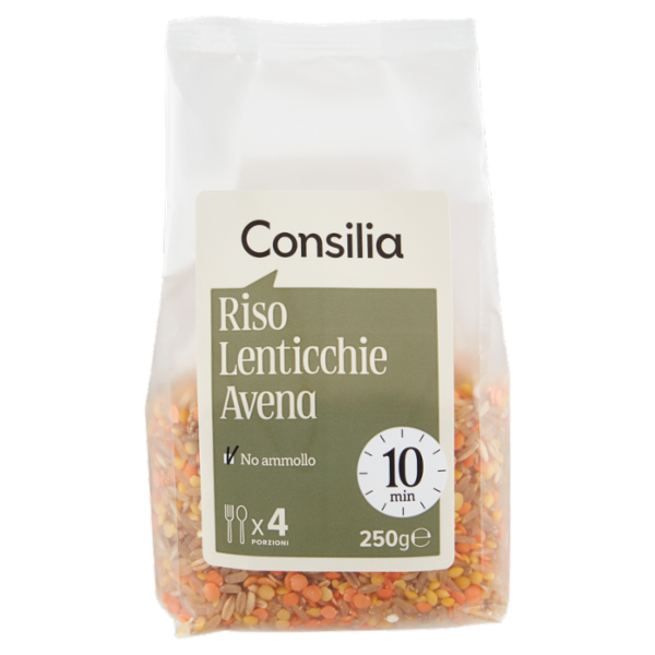 Consilia Cereali e Legumi Secchi Misto Riso Thai, Lenticchie e Avena 250 g