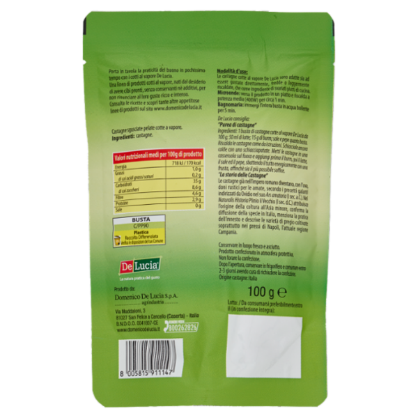 De Lucia Castagne Morbide naturalmente cotte al vapore 100 g