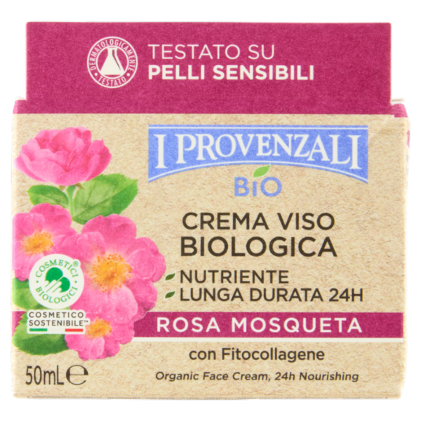 I Provenzali Bio Crema Viso Biologica Rosa Mosqueta 50 mL