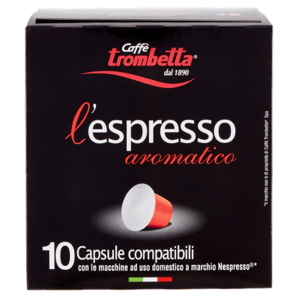 Caffè trombetta l'espresso aromatico 10 Capsule compatibili Nespresso* 55 g