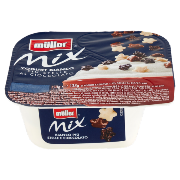 müller Mix Yogurt Bianco Più Stelle al Cioccolato 150 g