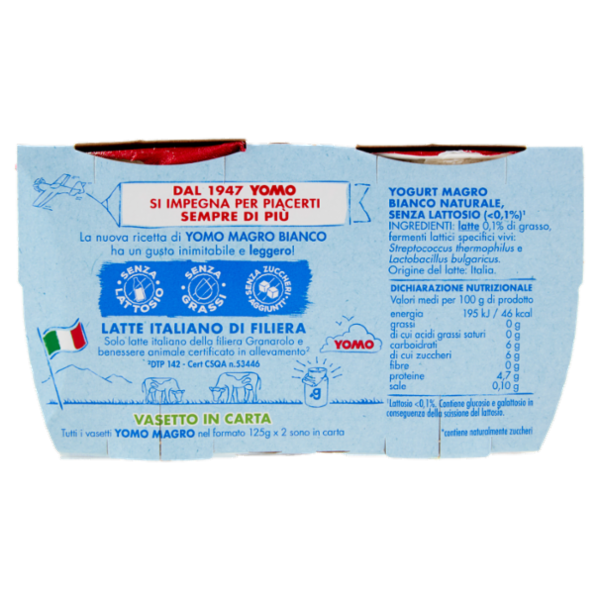 Yomo Zero Grassi Bianco 2 x 125 g