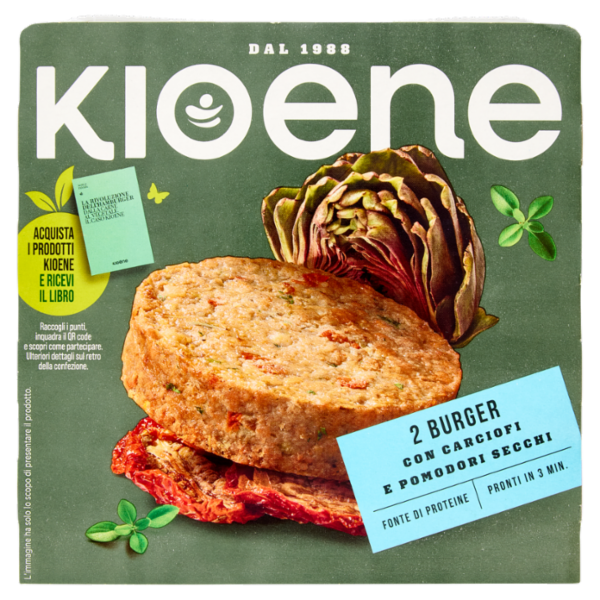 Kioene 2 Burger con Carciofi e Pomodori Secchi 200 g